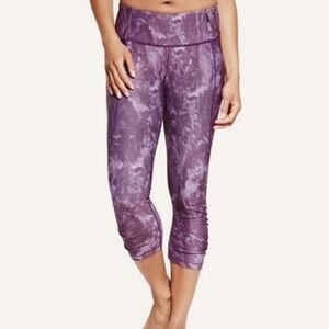 Calia Purple Galaxy Rouched Crop Leggings